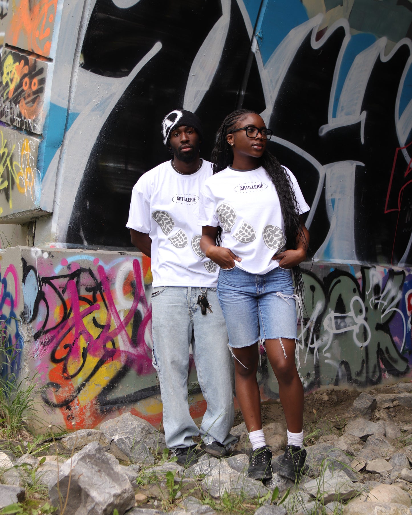 GREY TRACKED T SHIRT